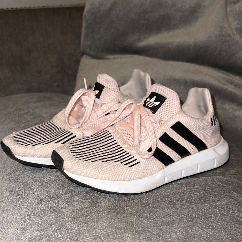 Adidas Light Pink and Black Running Shoes